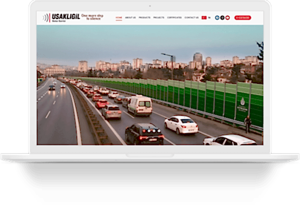 usk noise barrier wordpress web site tasarimi